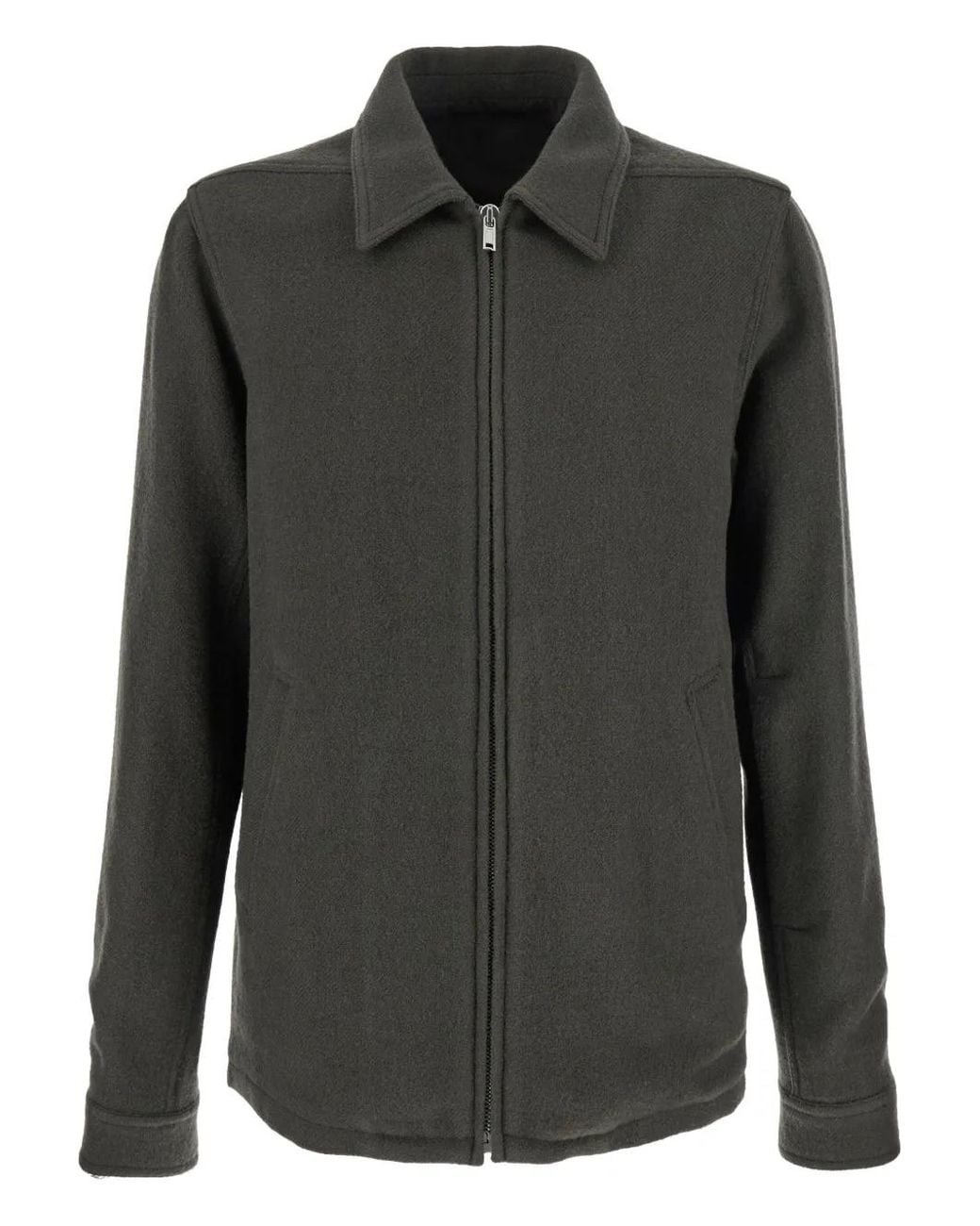 Rick Owens Black Classic-Collar Zip-Fastening Jacket for men