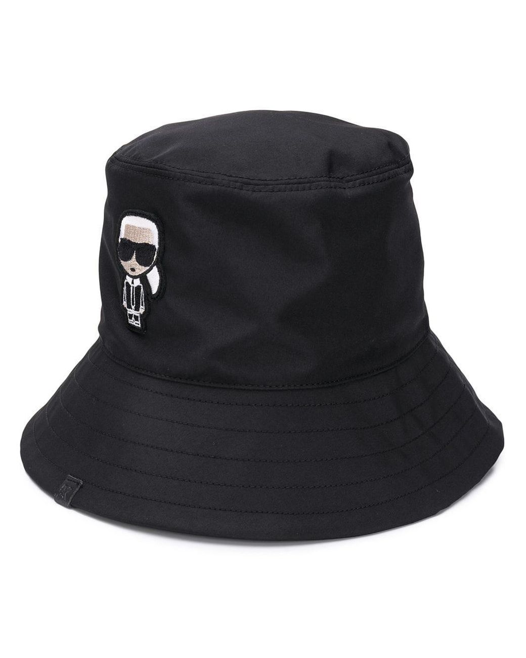 Karl Lagerfeld K/ikonik Bucket Hat in Black | Lyst