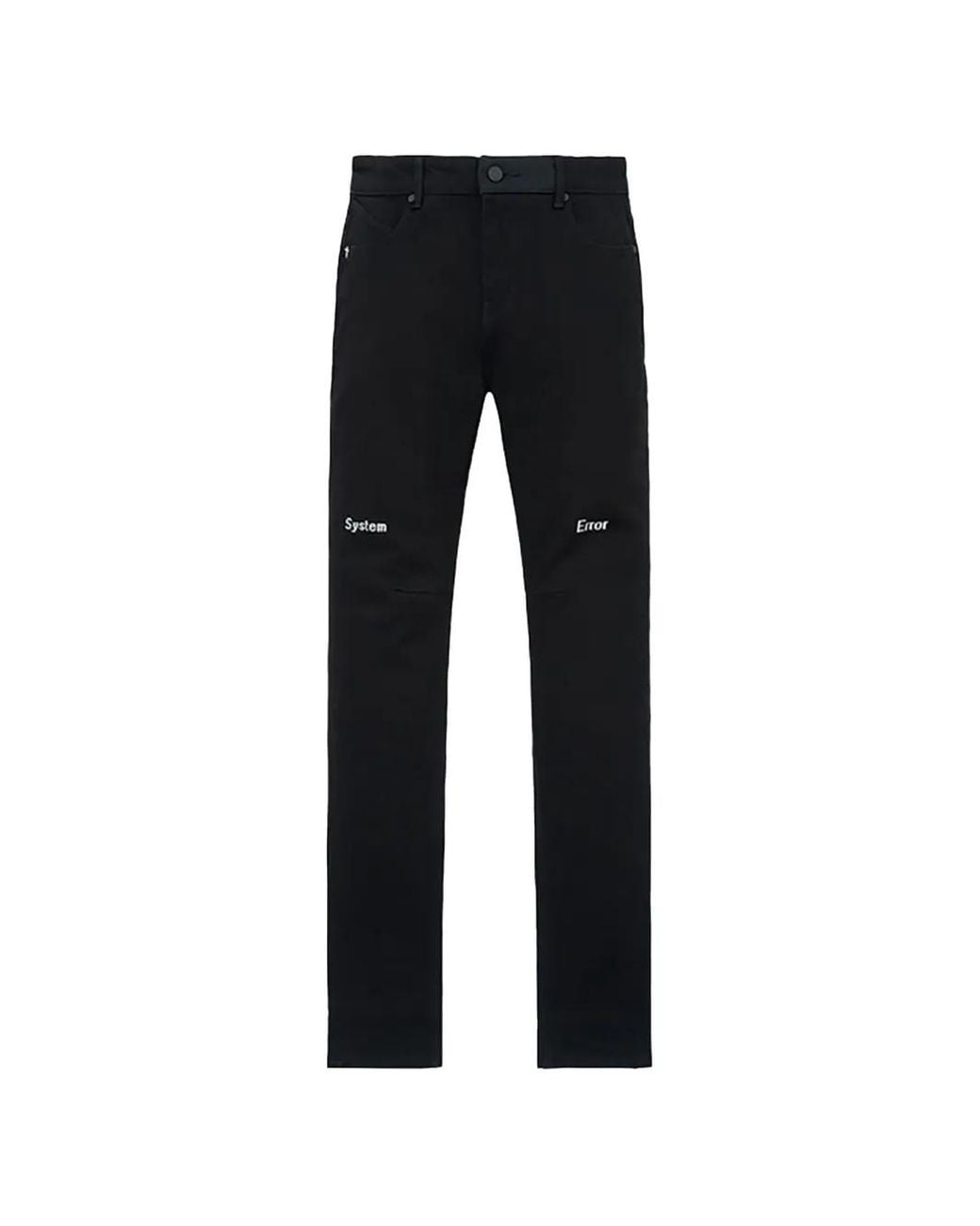 RTA Black Bryant Cross-Print Jeans for men