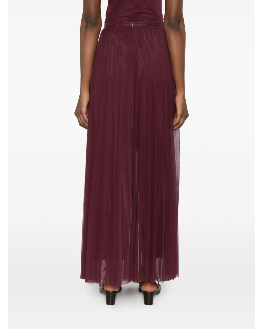 Forte_forte Purple Pleated Skirt