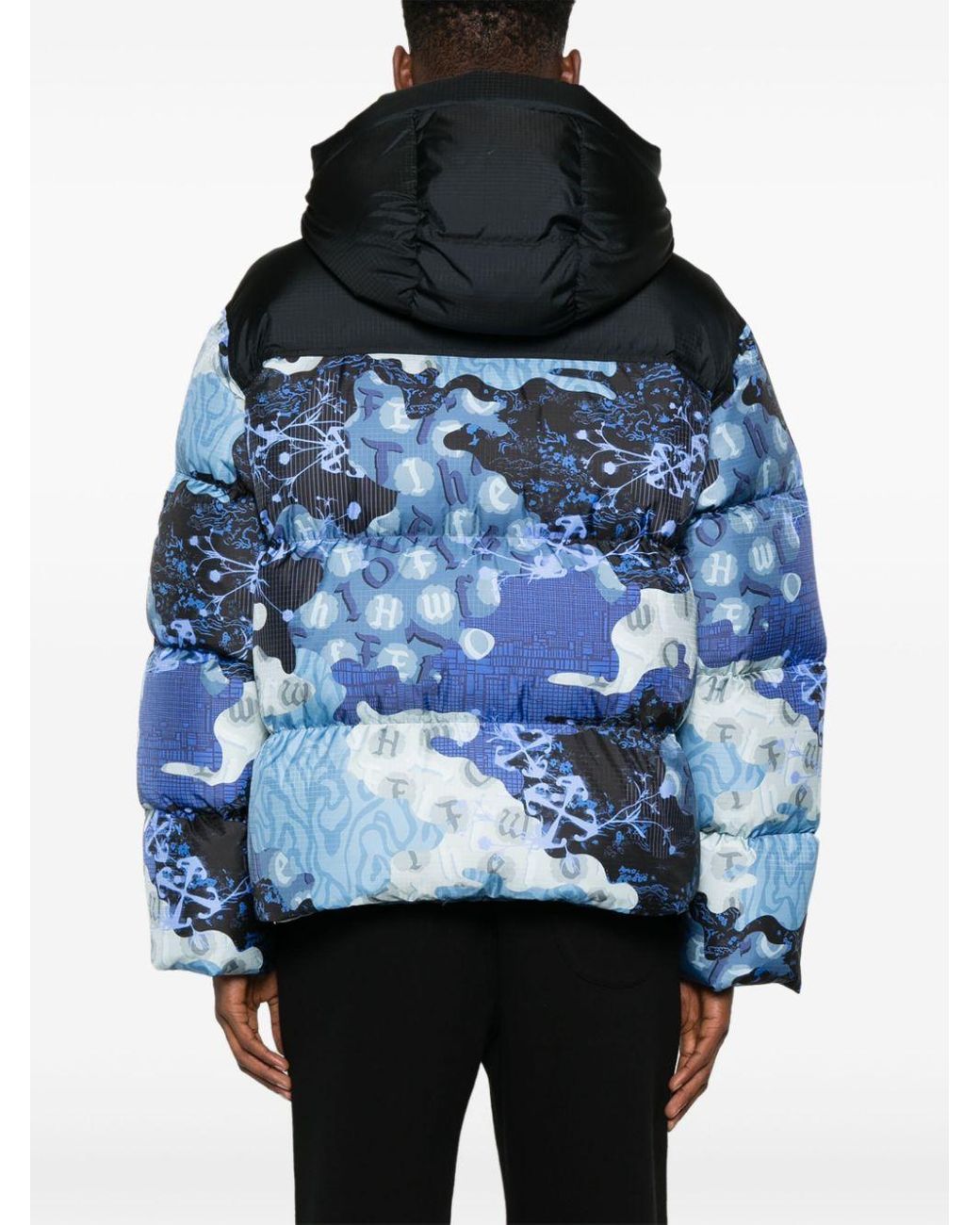 Off white camo down jacket on sale