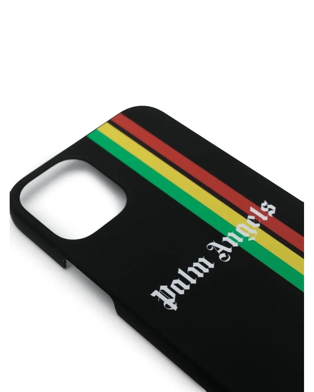 Palm Angels Black Iphone 12 Mini Striped Case for men