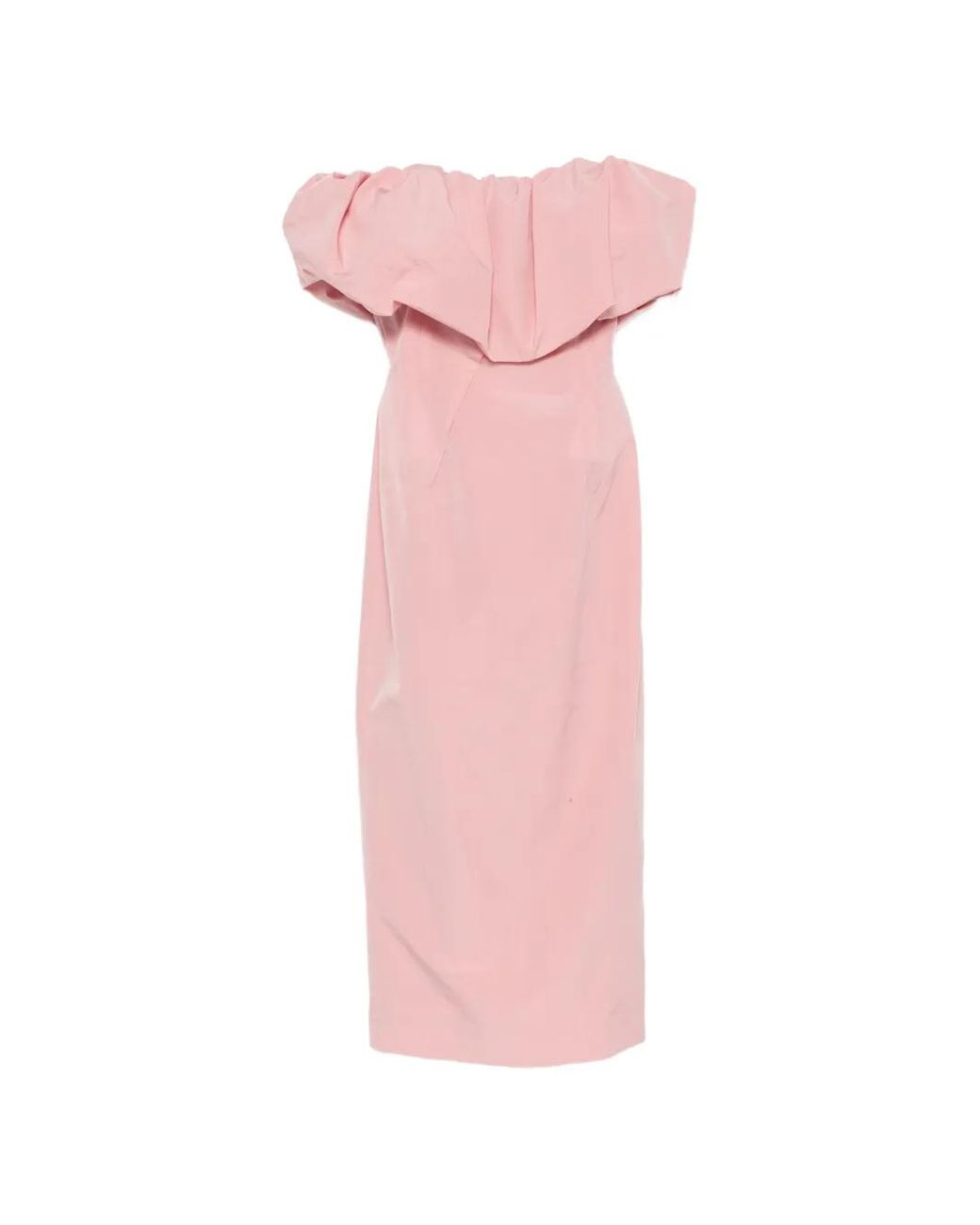 Magda Butrym Pink Robe-Bustier À Volants