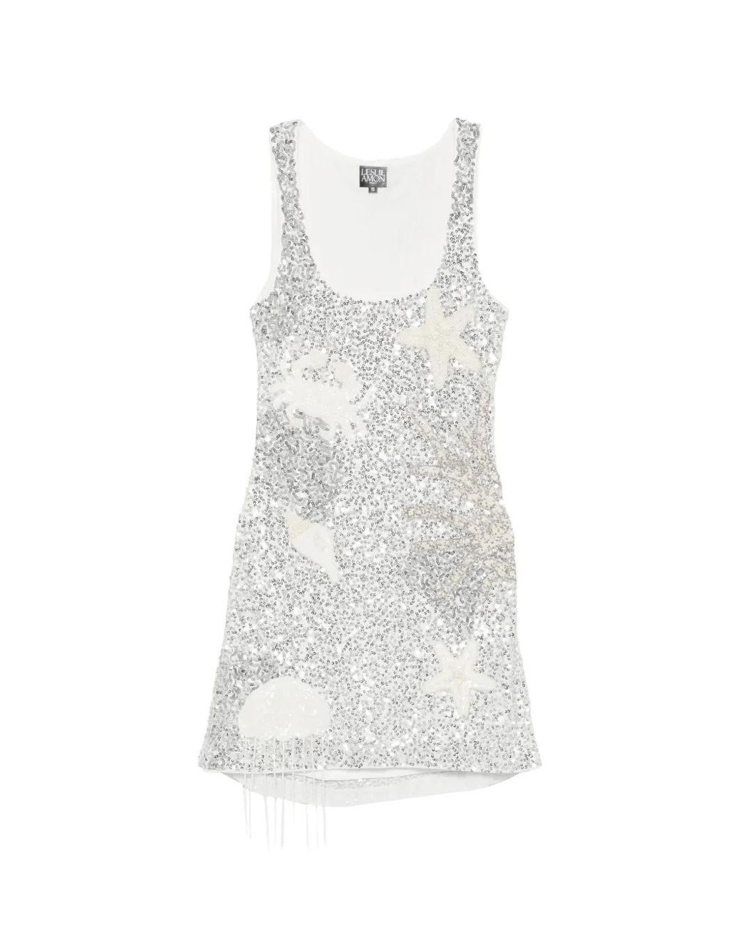 Leslie Amon White Mermaid Skin Dress