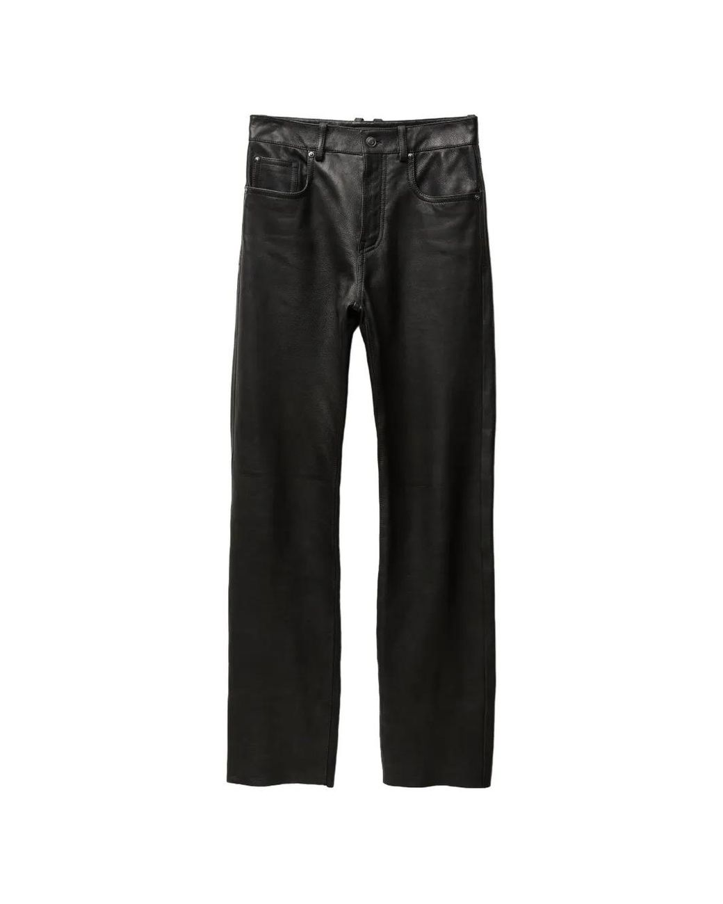 Versace Black Leather Pants