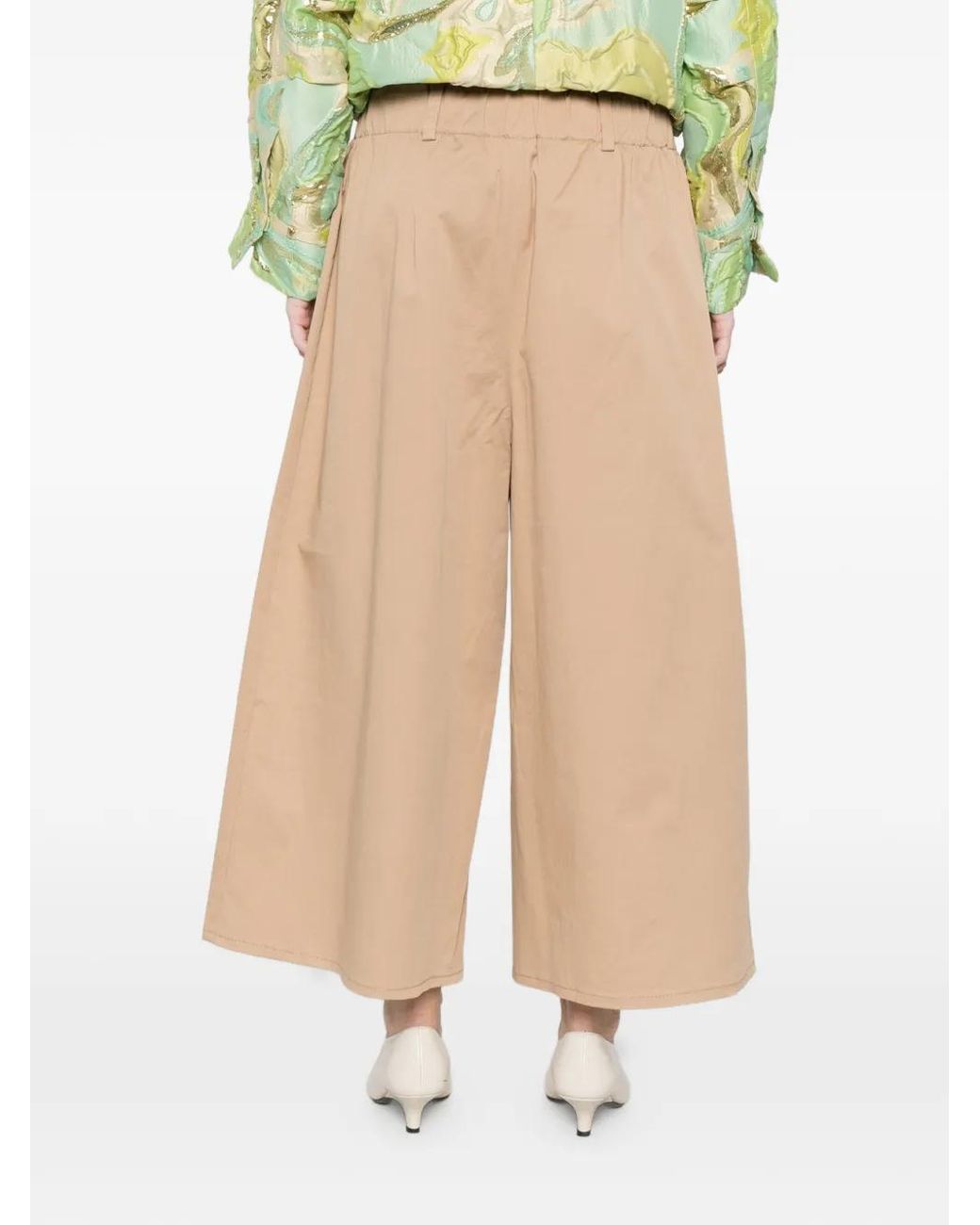 Susanne Bommer Natural Wide-Leg Pocket Trousers