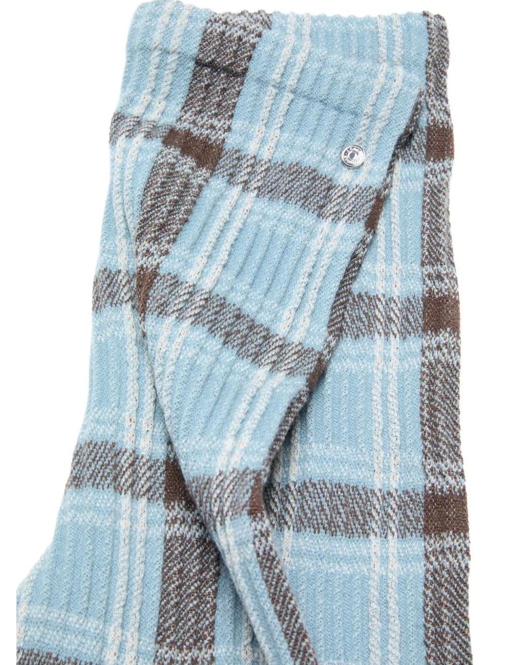 Acne Geruite Broek in het Blue