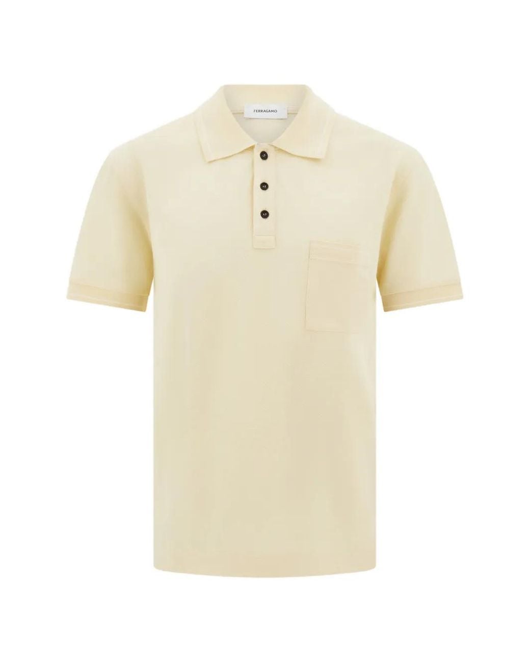 Ferragamo Natural Gancini Polo Shirt for men