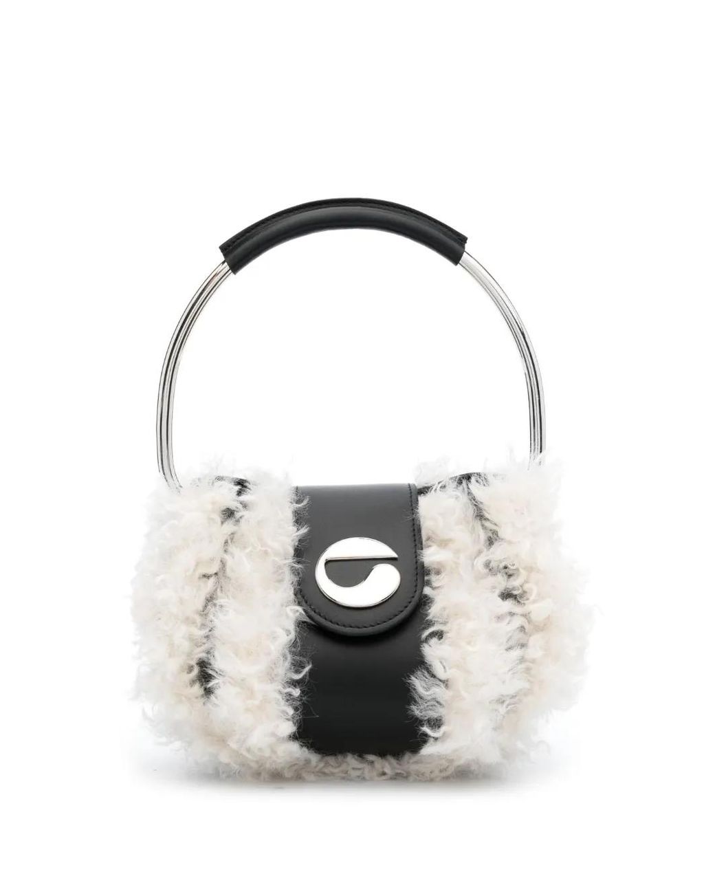 Coperni White Logo-Plaque Leather Tote Bag
