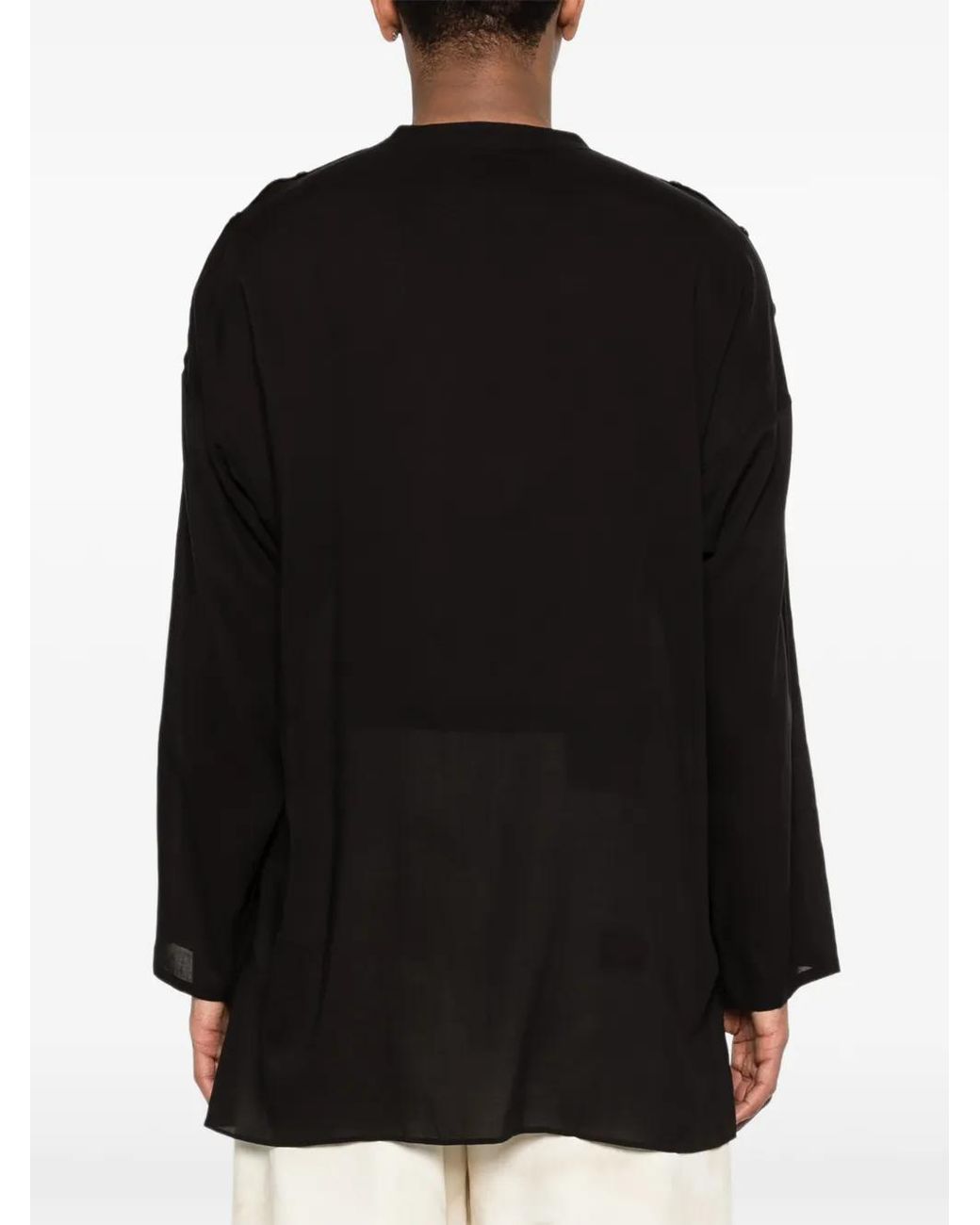 Yohji Yamamoto Black Button Shirt for men