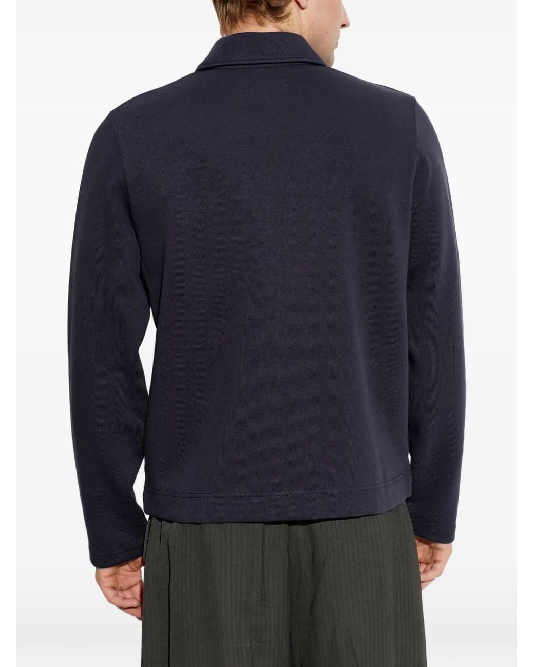 Samsøe & Samsøe Blue Sweat Sahannes À Poche Poitrine Zippée for men