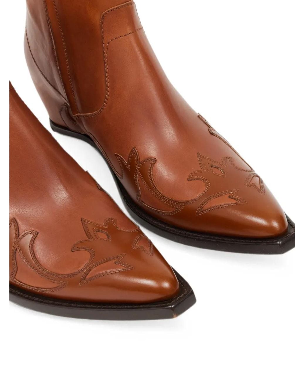 Maison Margiela Brown Heel-Less Western Ankle Boots for men