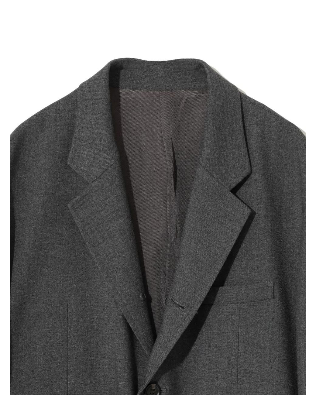 Undercover Gray Panelled Frayed-Detail Blazer for men