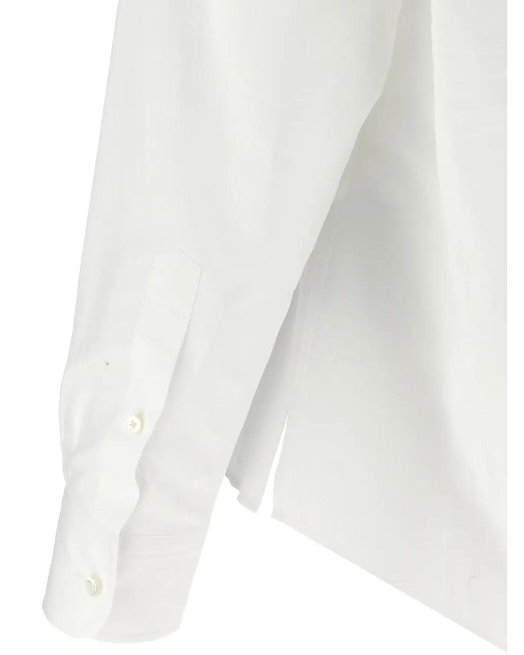 Zegna White Long-Sleeve Polo Shirt for men
