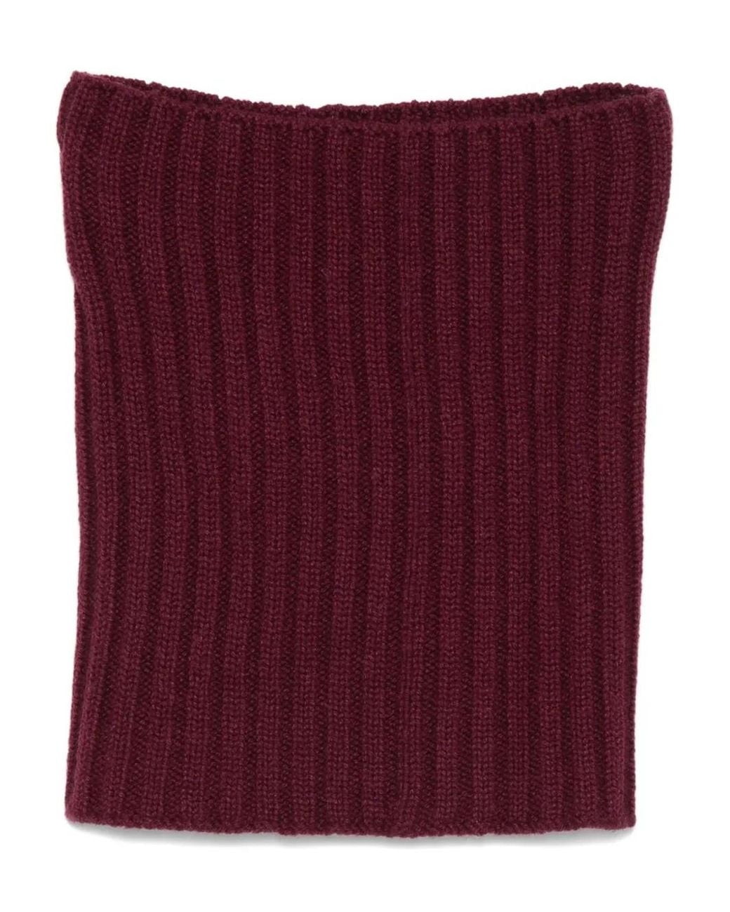 Dell'Oglio Purple Ribbed Cashmere Neck Warmer for men