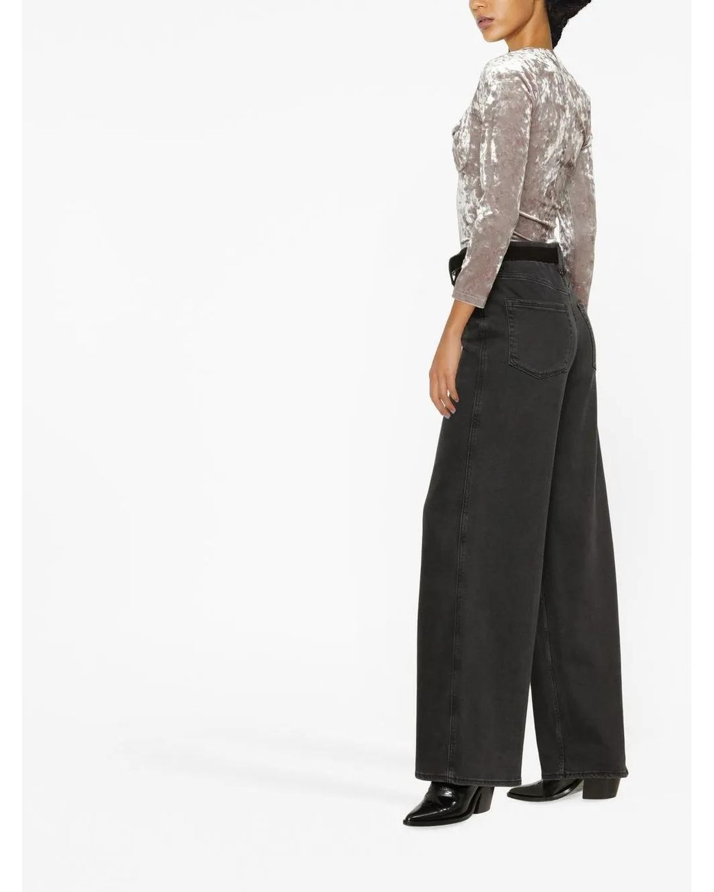 Isabel Marant Gray Gubaia Velvet Top