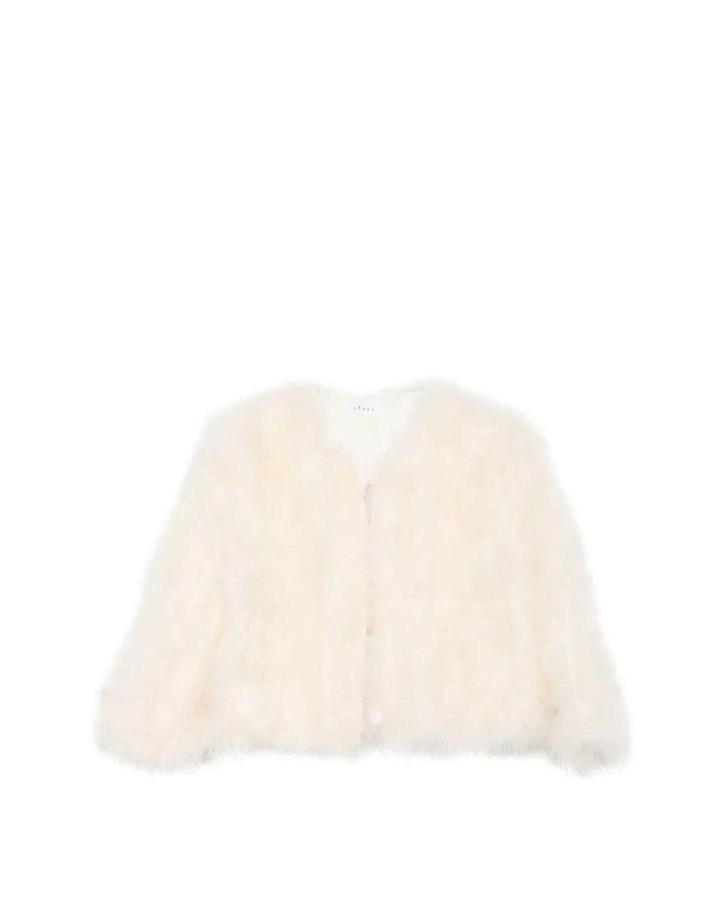 Liska Natural Feather-Embellished Jacket