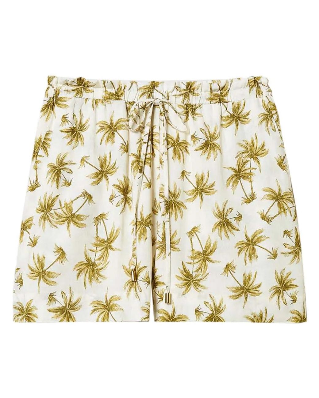 Twinset Metallic Palm Tree-Print Shorts