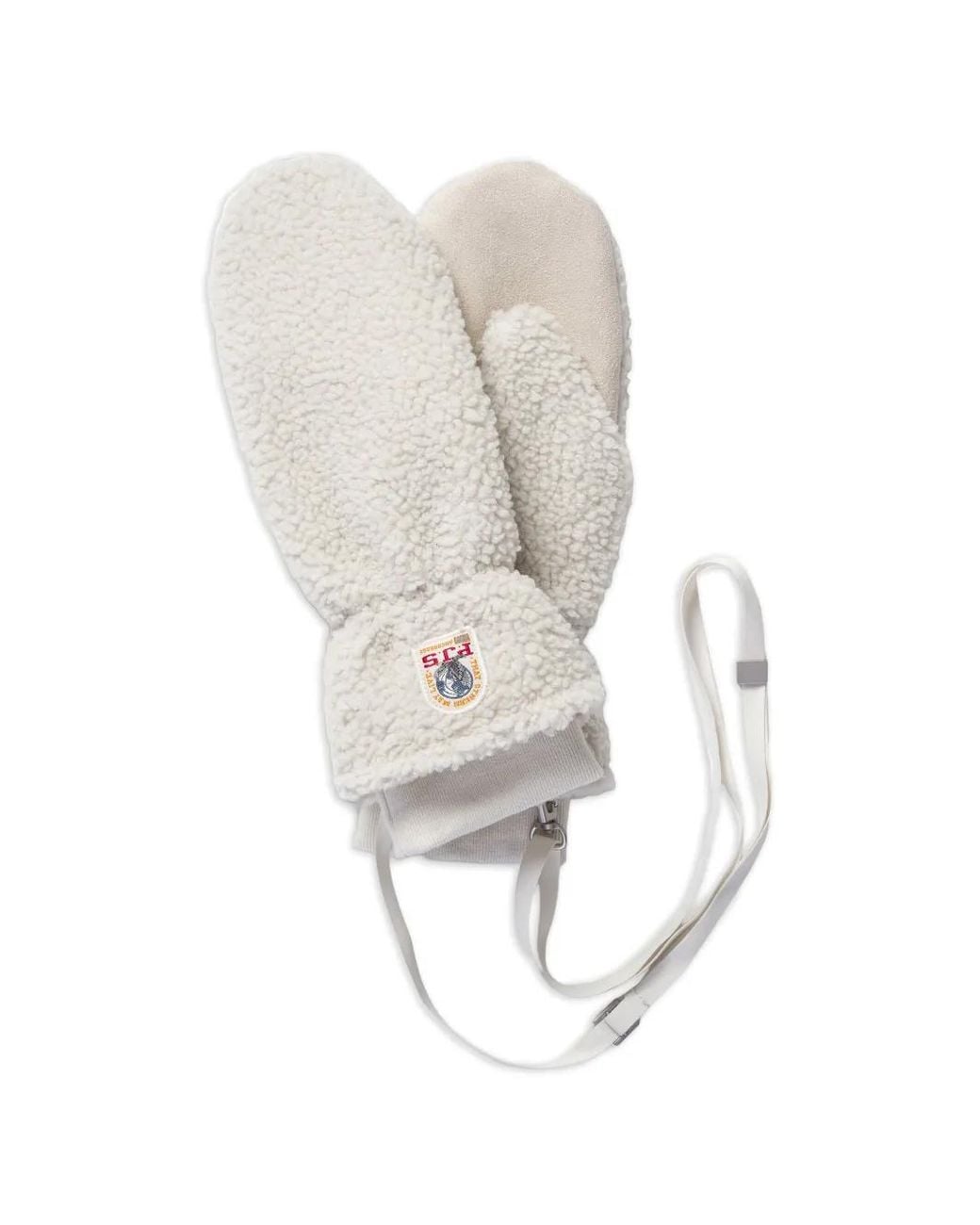 Parajumpers White Ilova Fleece Mittens