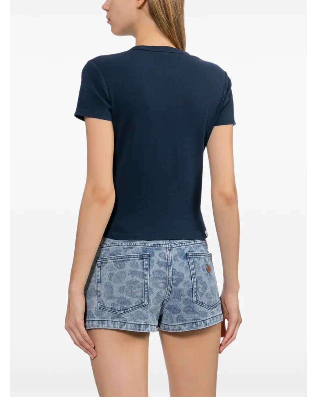 AAPE BY A BATHING AP Blue Heart Badge T-Shirt