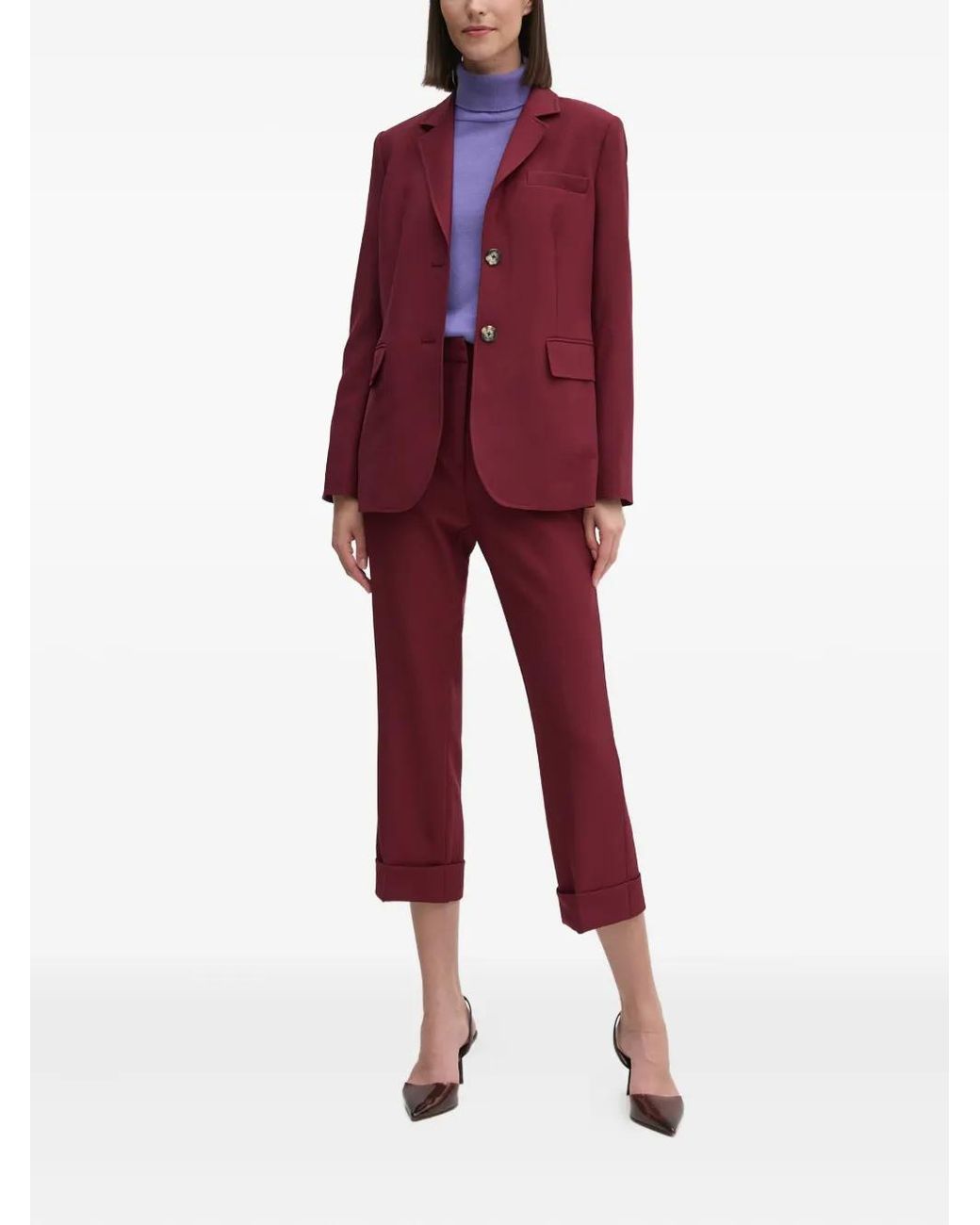 DKNY Red Buttoned Blazer