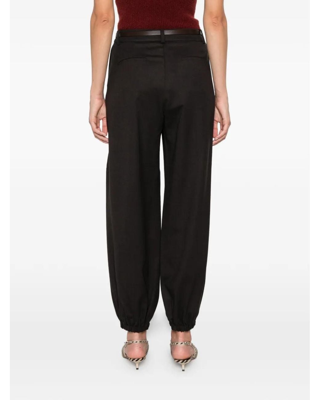Max Mara Black Pergola Tapered Trousers