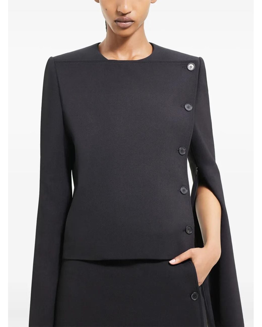 Courreges Black Buttoned Tailored Jacket