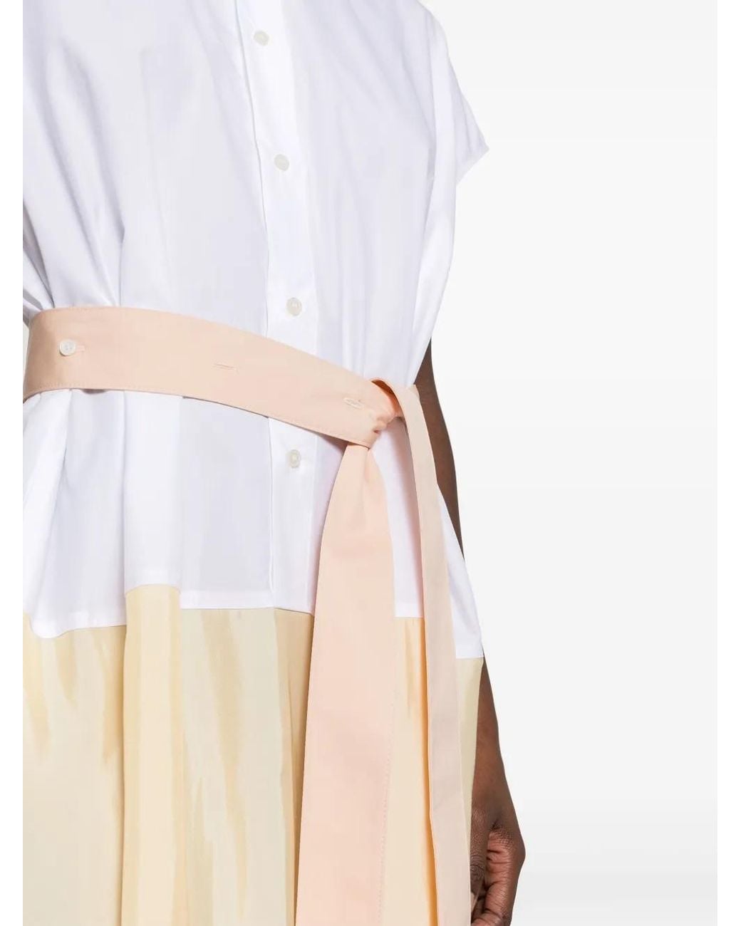 Fabiana Filippi White Colourblock Maxi Dress