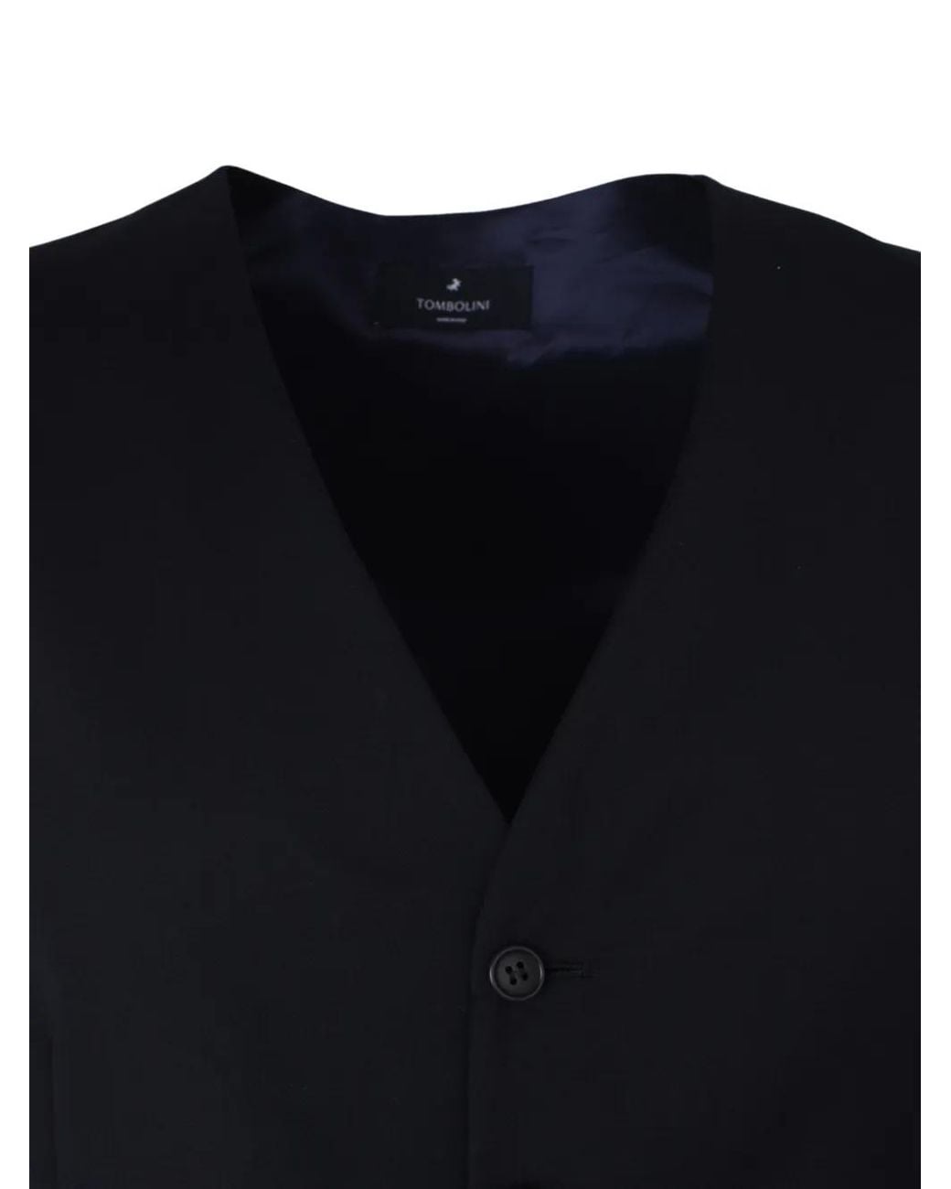 Chaleco Con Cuello En V Tombolini de hombre de color Blue