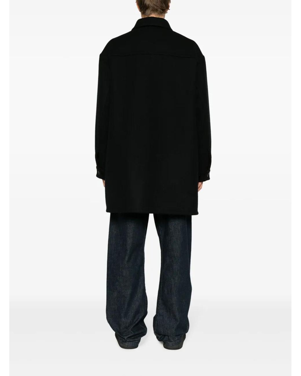Jil Sander Black Wool Coat for men