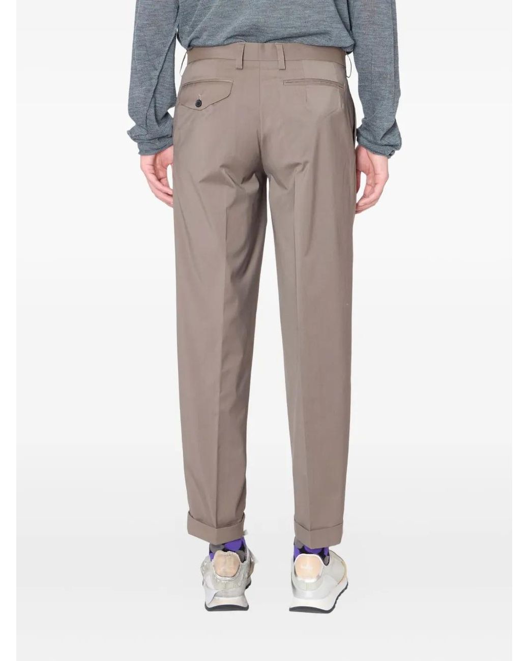 Kolor Gray Pleated-Cuffed Trousers for men