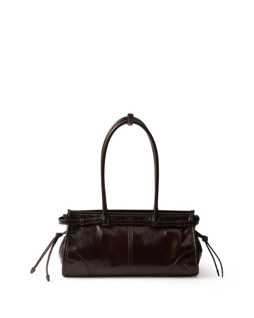 Sac Porté Épaule En Daim Bonnie Médium Prada en coloris Black