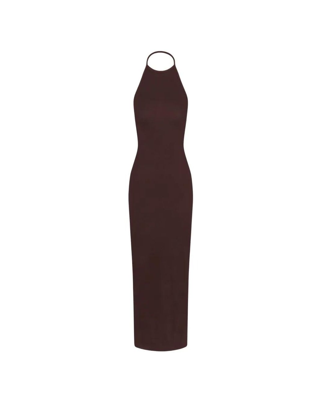 ÉTERNE Purple Halterneck Maxi Dress