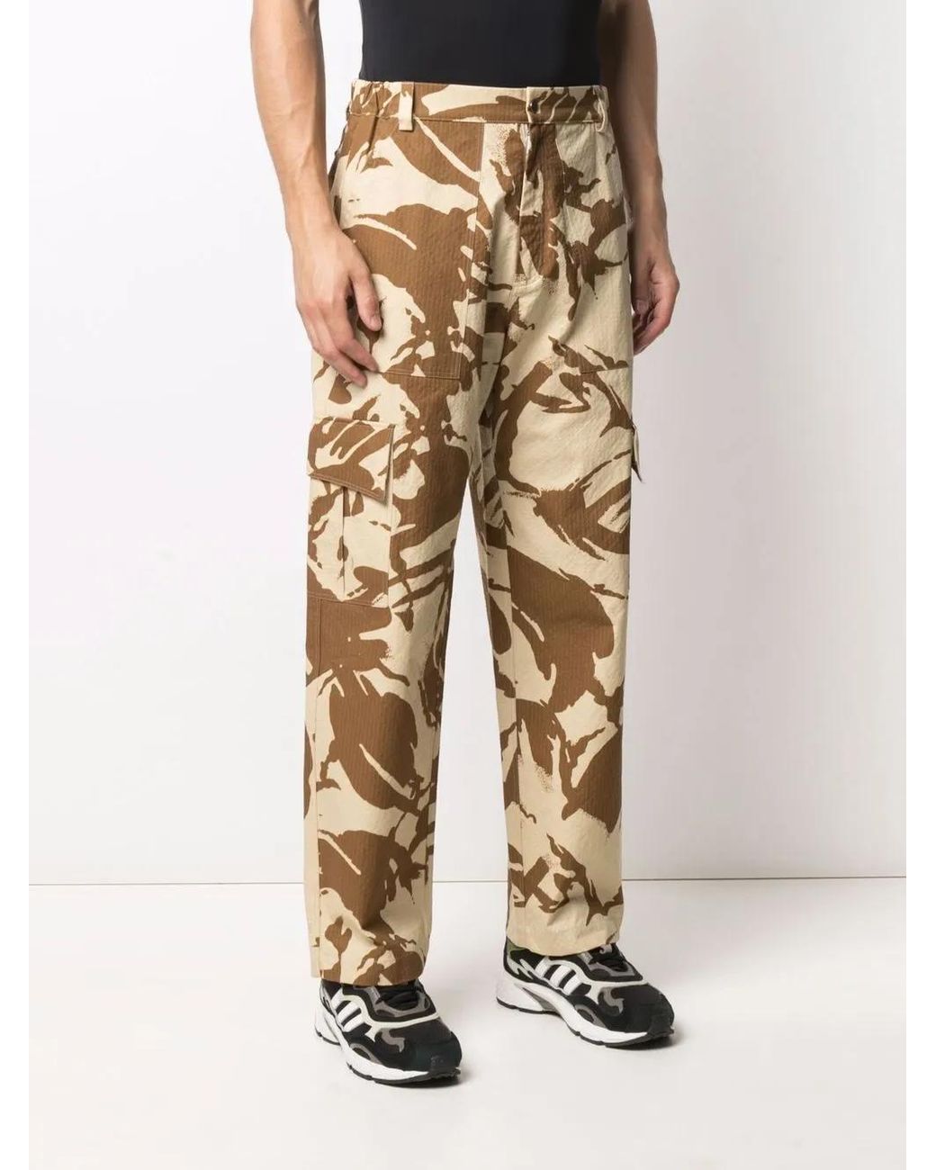 Paria Farzaneh Natural Camouflage-Print Cargo Trousers