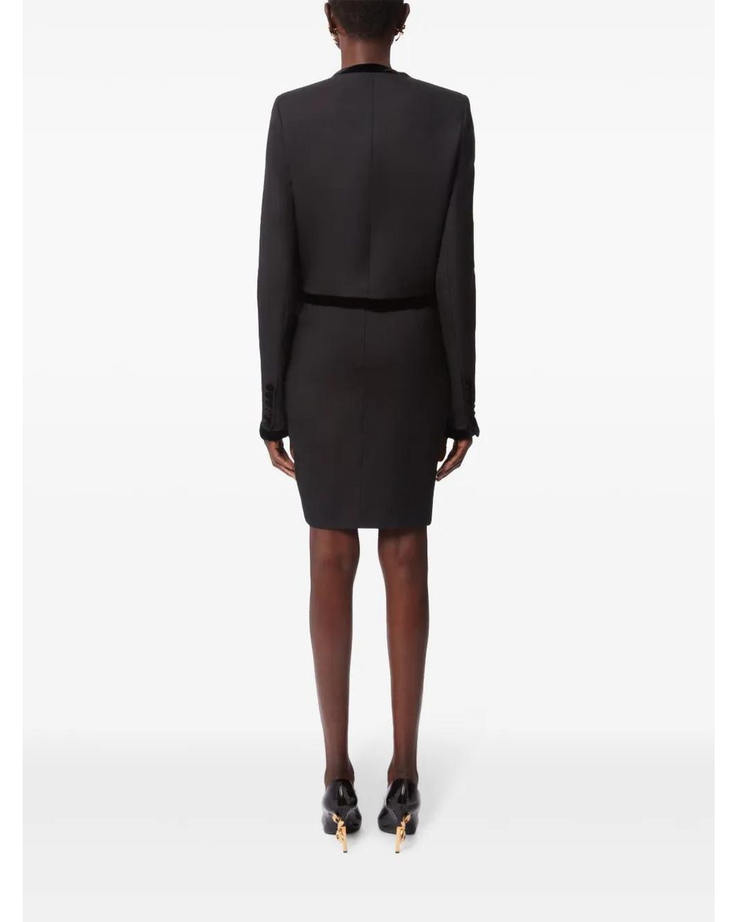 Nina Ricci Black Draped Ruffle Skirt