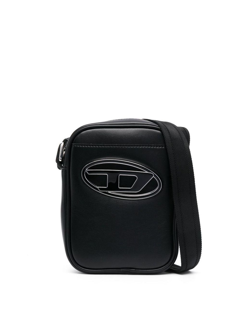 DIESEL Holi-d Logo-plaque Messenger Bag in Black | Lyst