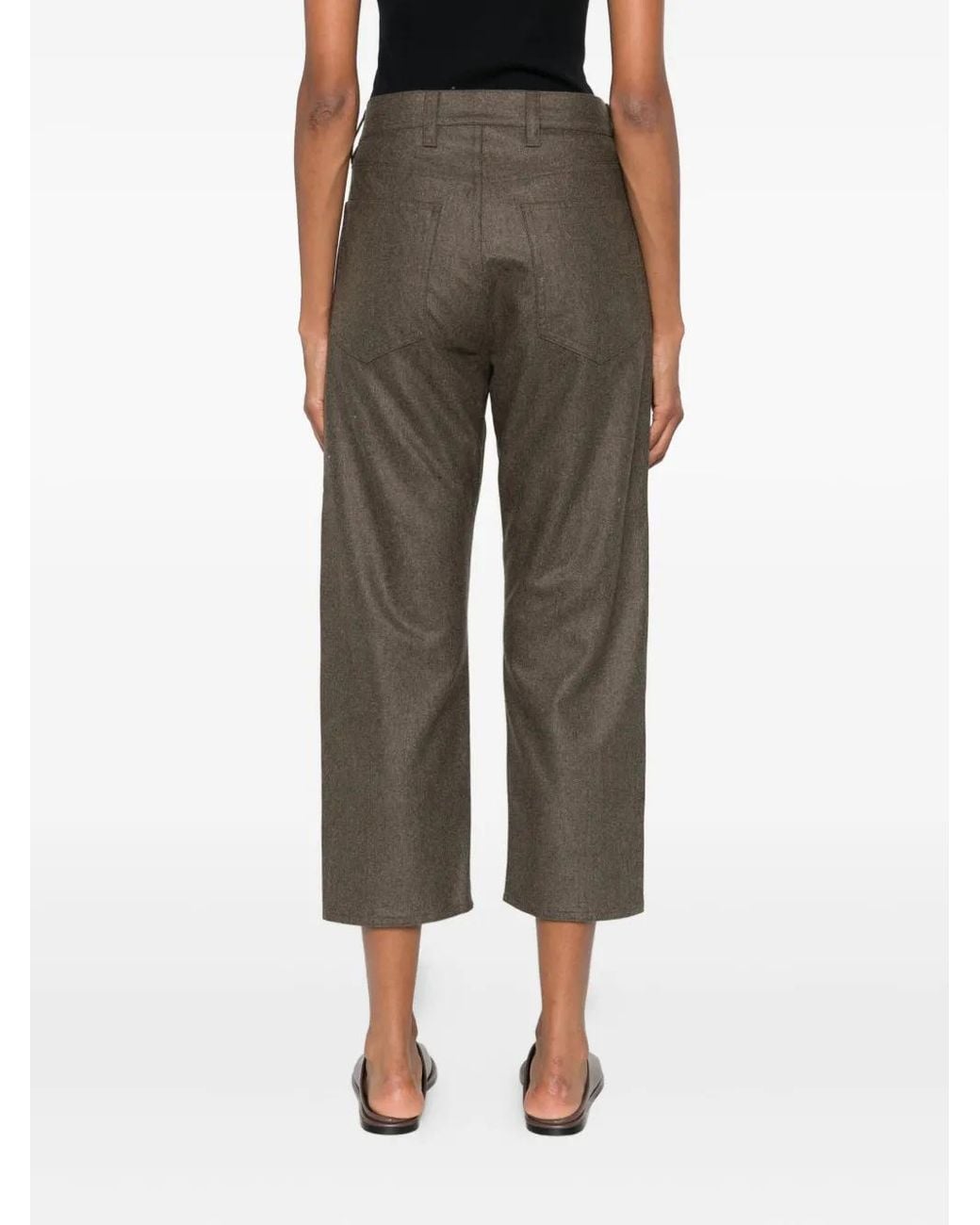 Sofie D'Hoore Gray Wool Cropped Trousers