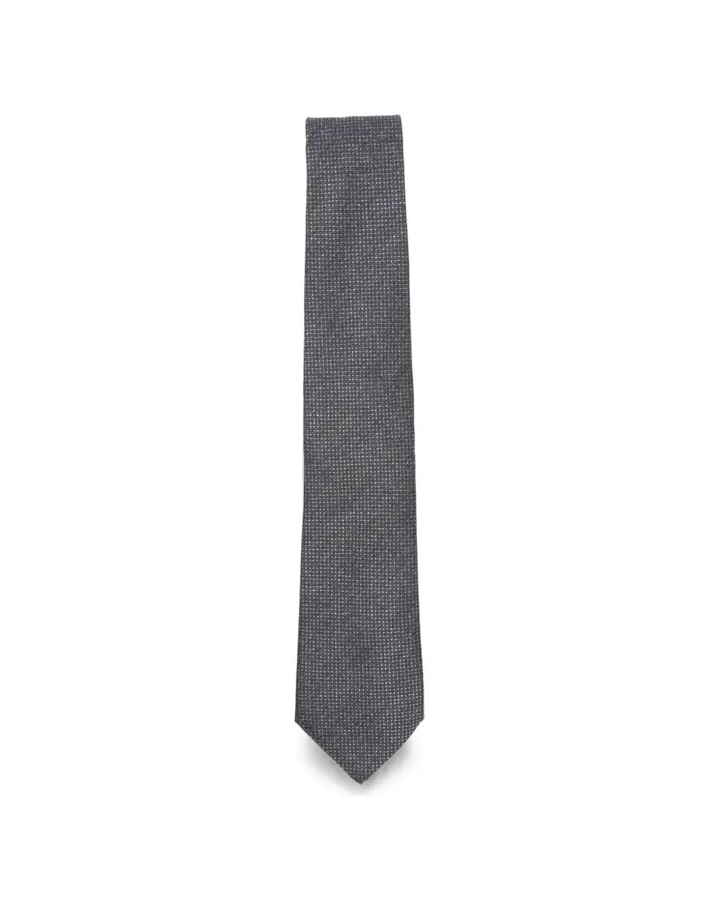 Canali White Micro-Pattern Silk Tie for men