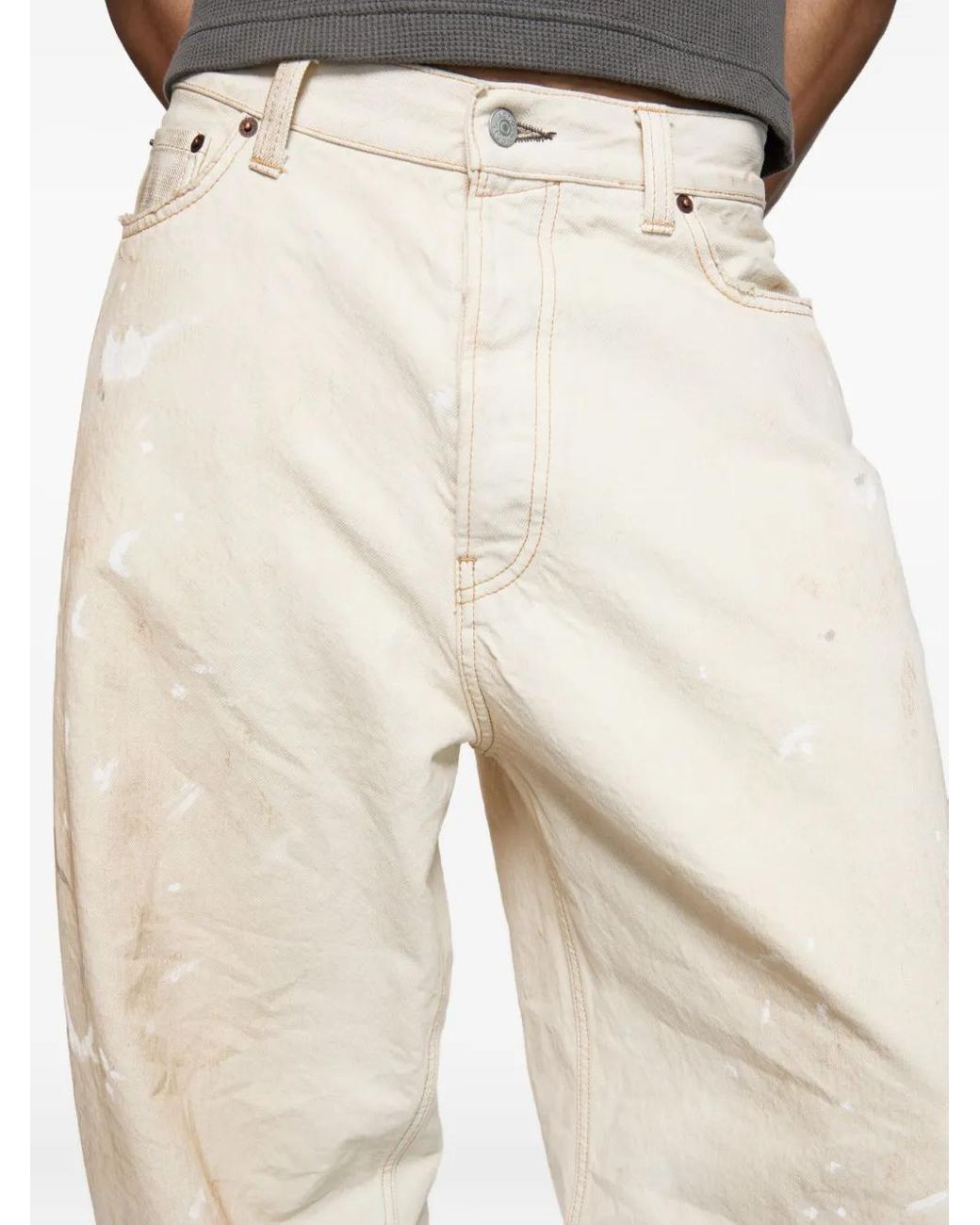 Acne 2023 Jeans Mit Logo-Patch in White für Herren