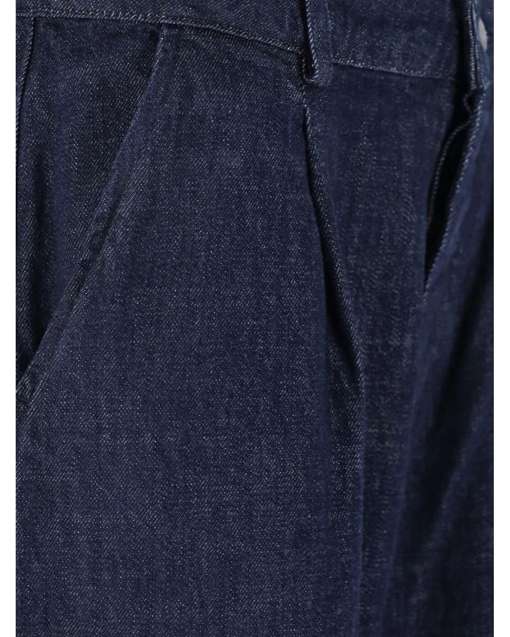 Roy Rogers Blue Pleated Logo-Patch Jeans for men