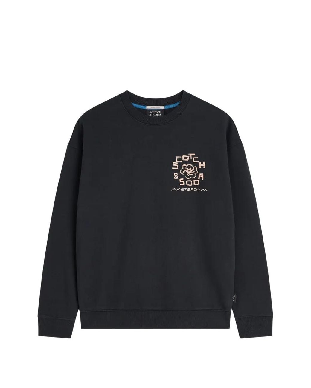 Scotch & Soda Black Logo-Print Sweatshirt for men
