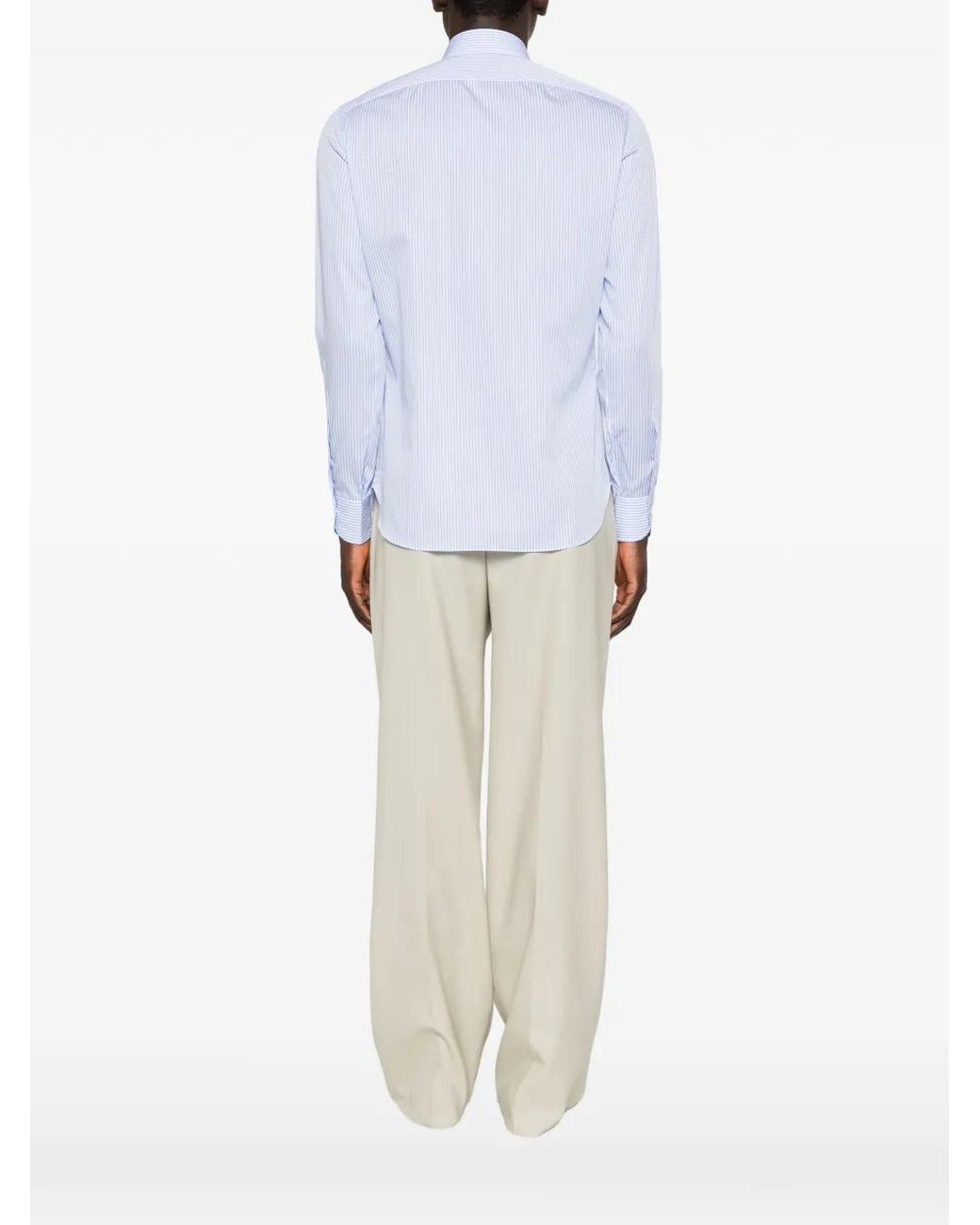 Borriello White Striped Shirt for men