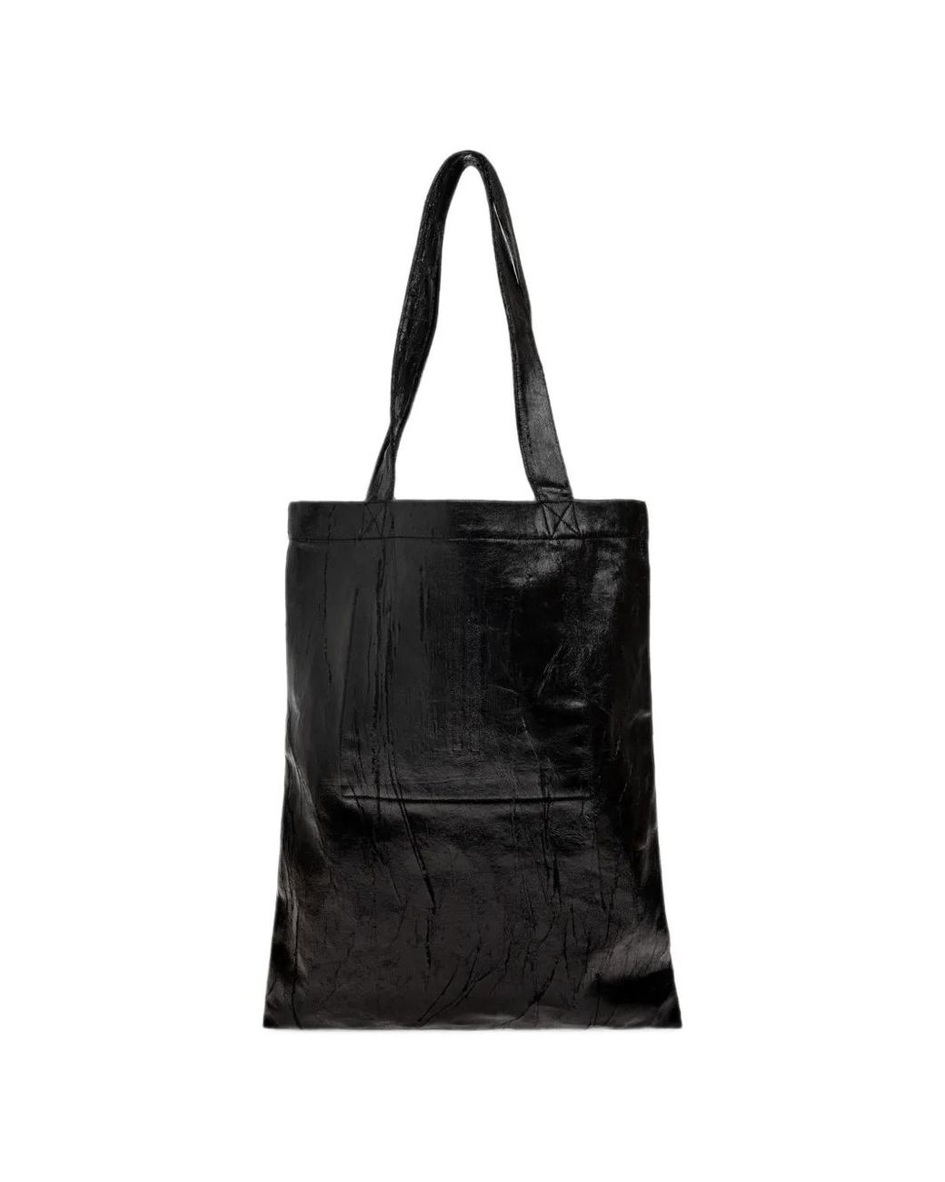 Rick Owens Black Coated Tote Bag
