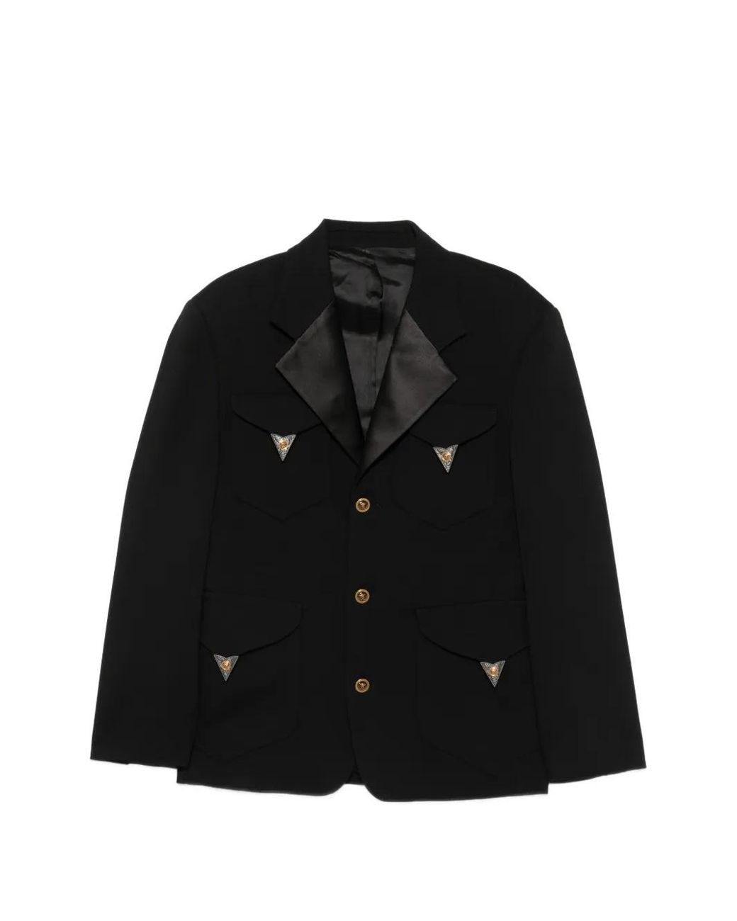 Blazer Stretch Versace de hombre de color Black