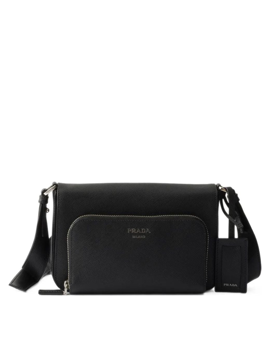 Prada Black Saffiano Leather Shoulder Bag for men