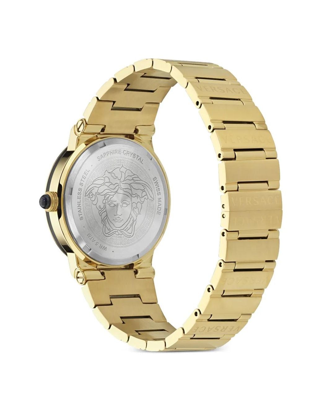 Versace Metallic Greca Logo Moonphase 38Mm Watch