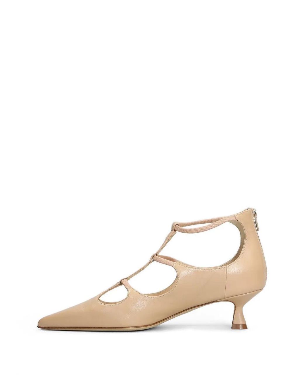 Anna F. Natural 5Cm Cut-Out Pumps