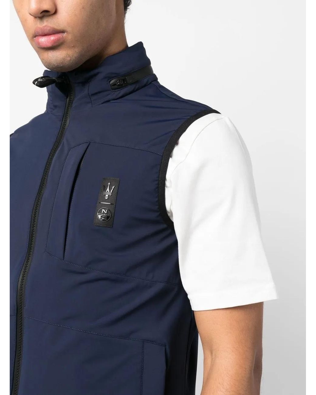 North Sails Blue Libeccio Four-Way Stretch Gilet for men