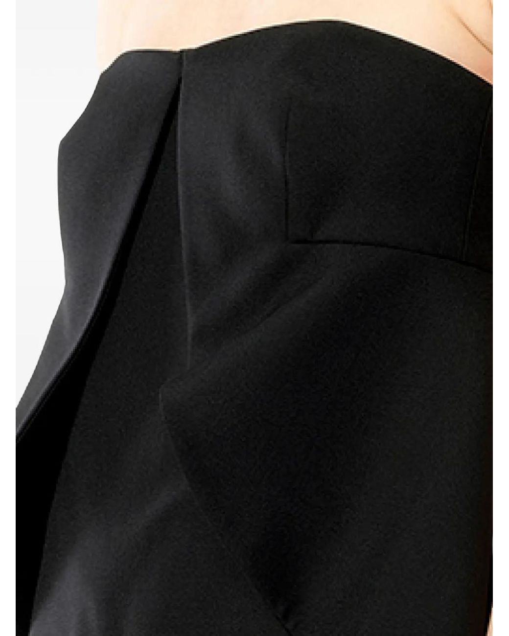Swan Ruffed Balenciaga Swan Strapless Ruffled Dress in Black | Lyst UK