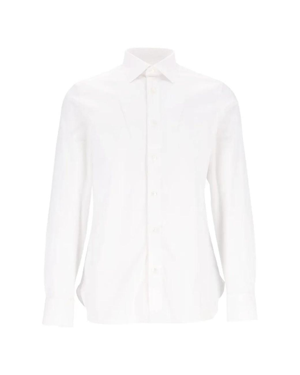 Zegna White Button-Fastening Shirt for men